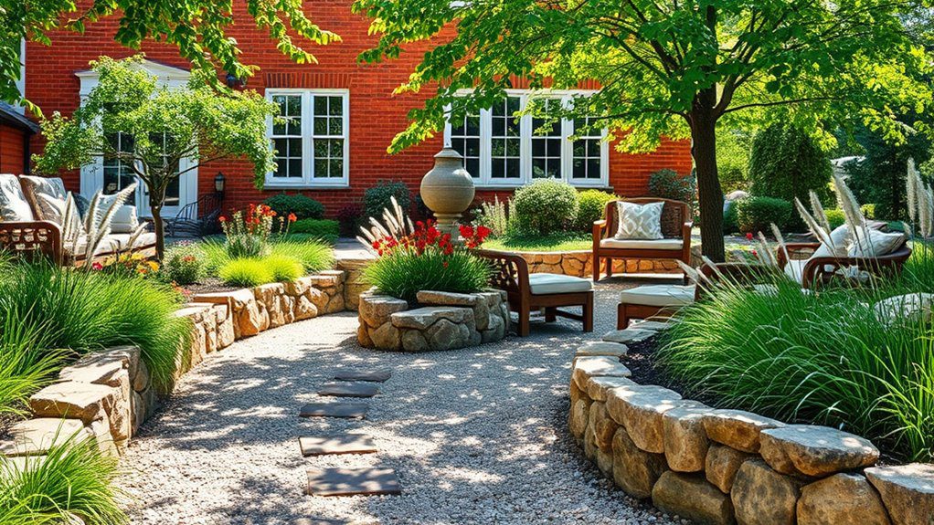 natural stone garden borders