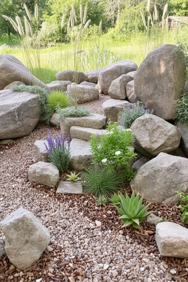 natural stone garden design