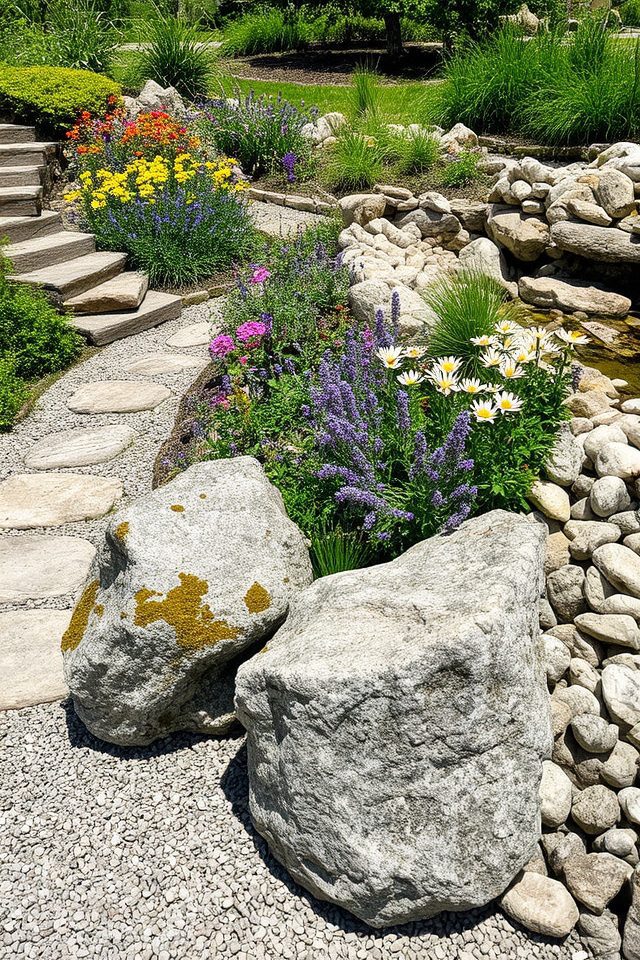 natural stone garden enhancement