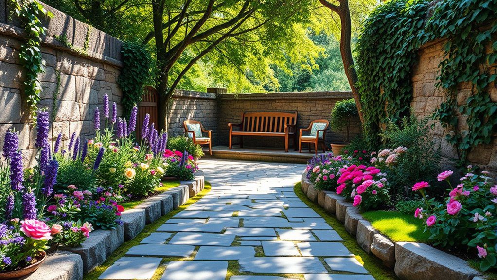 natural stone garden hardscaping