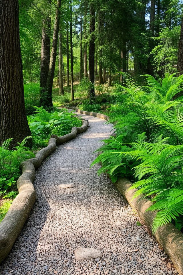 natural stone winding pathway