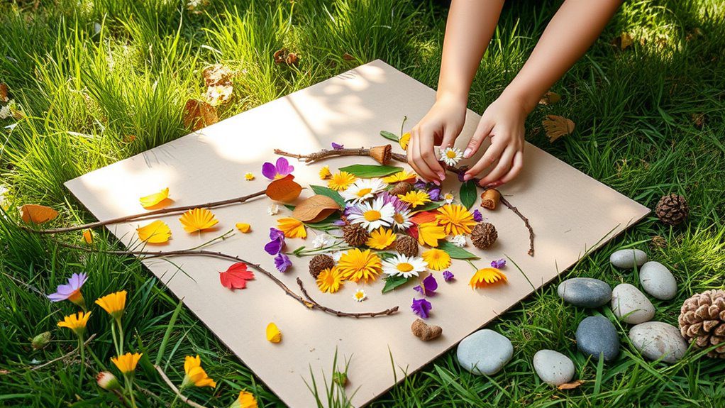 nature collage craft activity
