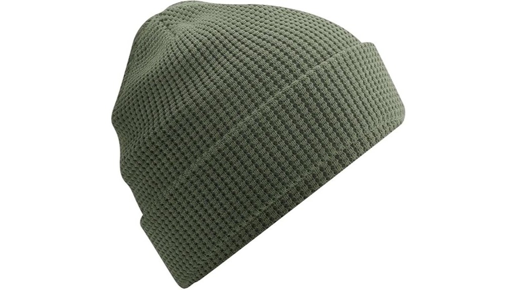 organic cotton waffle beanie