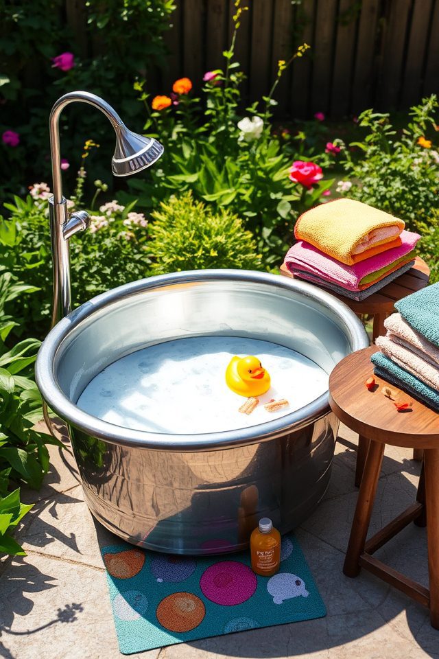 outdoor pet wash station