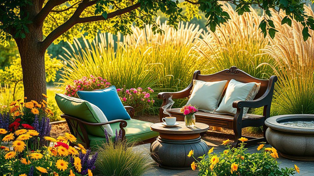 outdoor relaxation seating areas