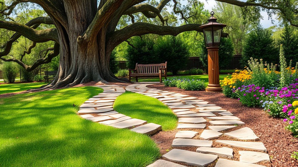 pathways enhance tree landscapes
