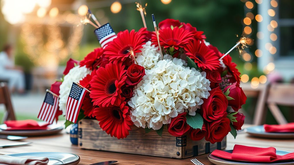 patriotic floral centerpiece arrangements