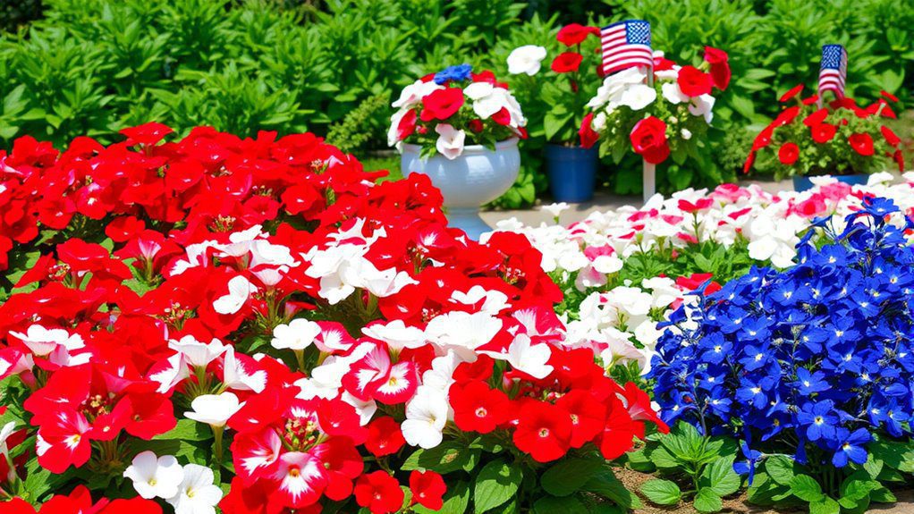 patriotic flower bed design