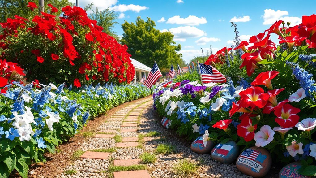 patriotic garden walkway design