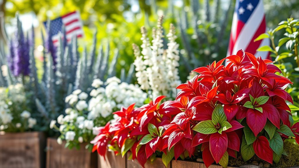 patriotic herb garden arrangement