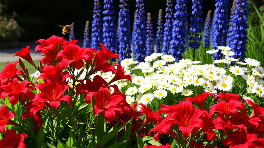 patriotic layered perennial garden