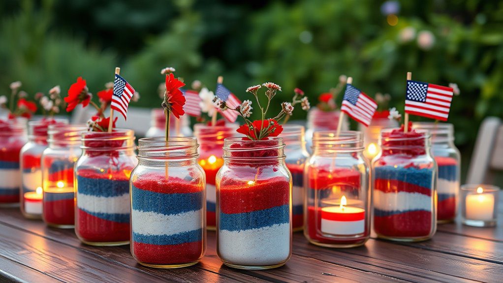 patriotic mason jar centerpieces