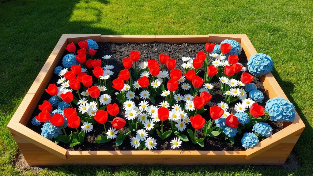 patriotic minimalist garden design