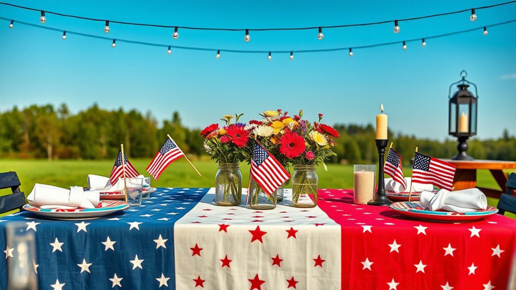 patriotic outdoor table decor