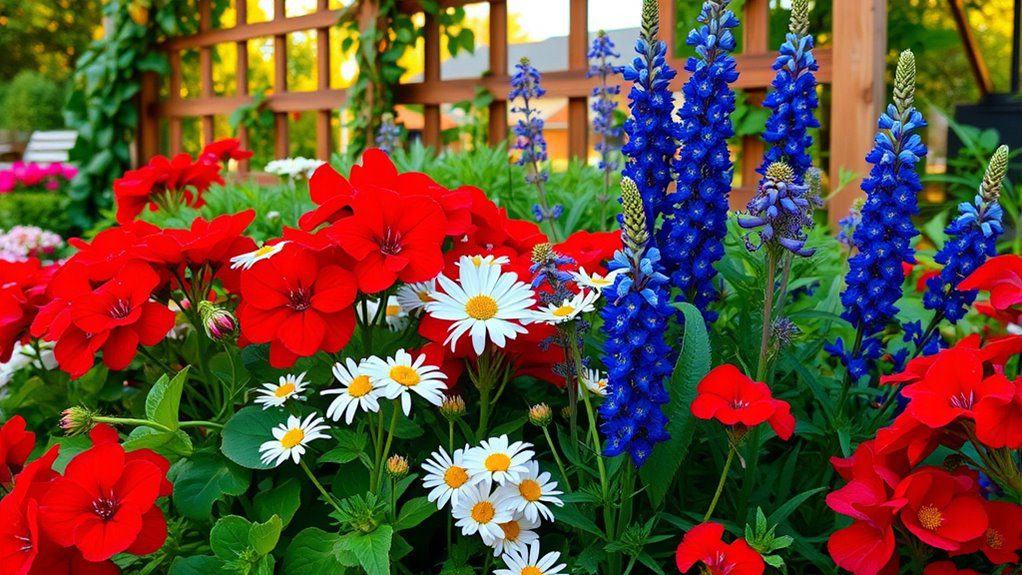 patriotic seasonal flower garden