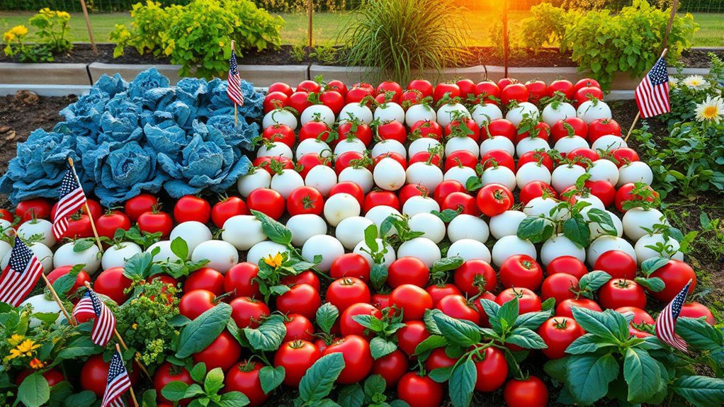 patriotic vegetable garden design