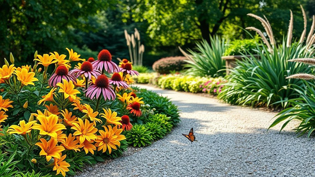 perennials enhance driveway landscapes