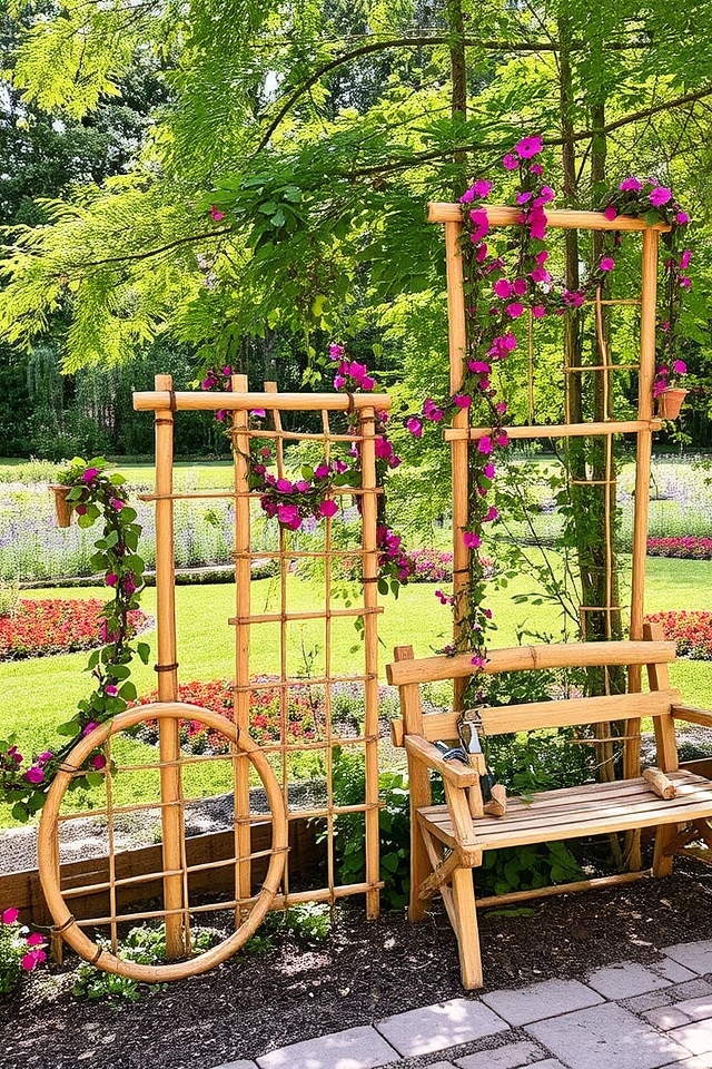 personalized diy garden trellises