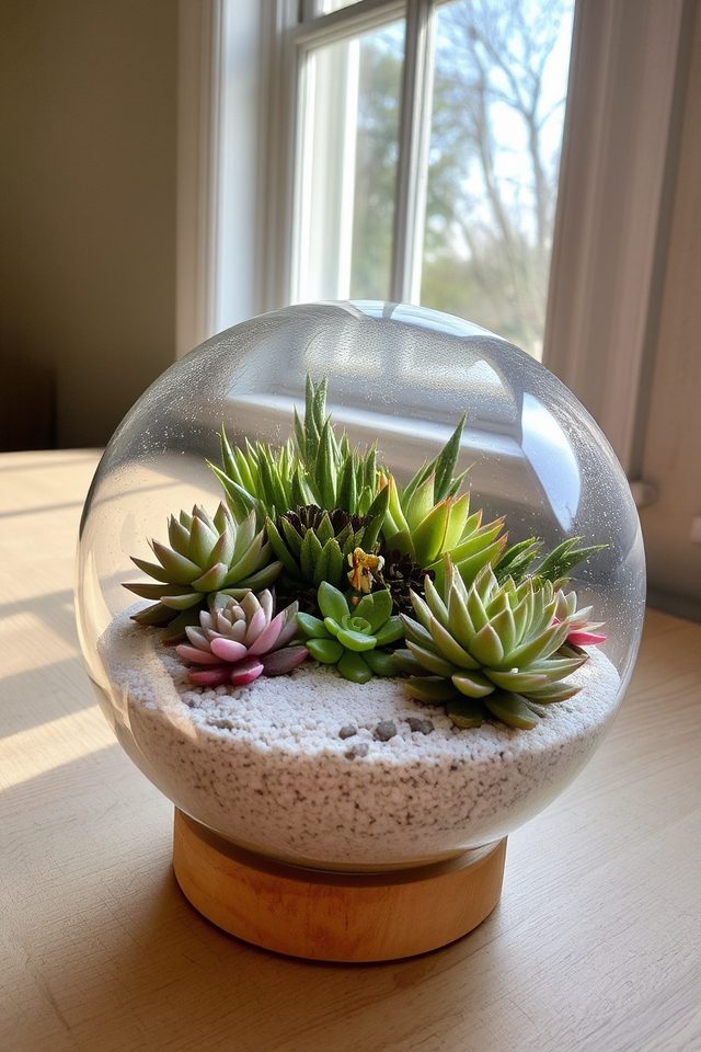 personalized miniature plant display
