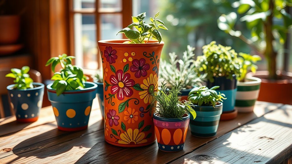 personalized painted terracotta pots