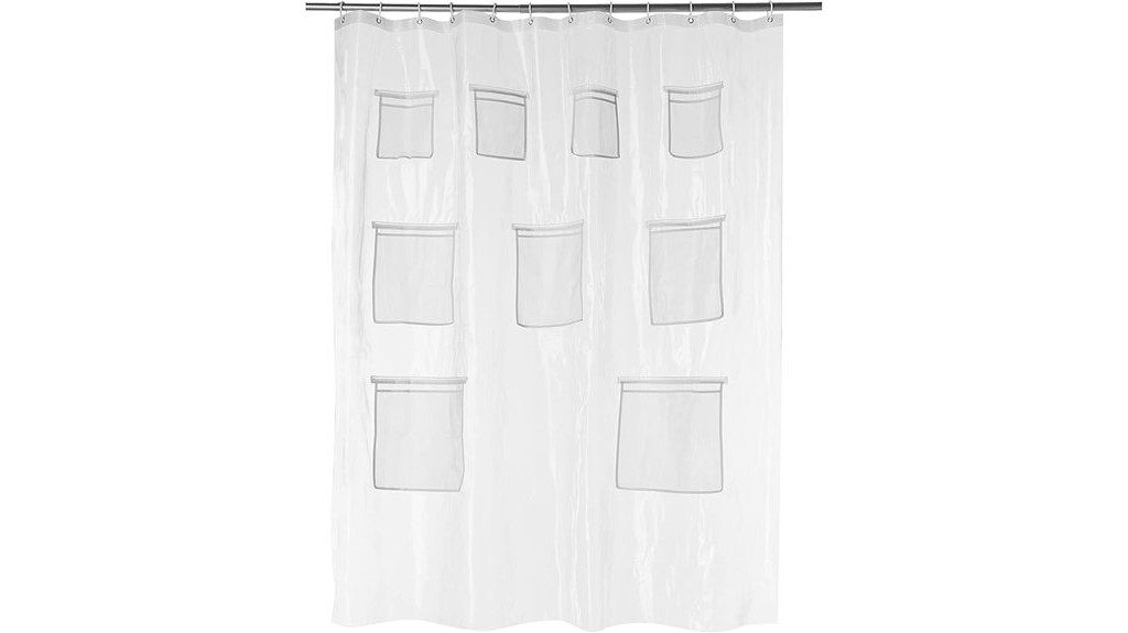 peva shower curtain pockets