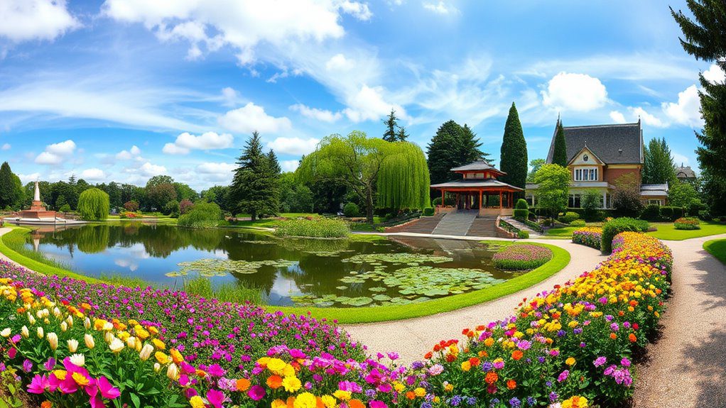 picturesque 18th century english garden