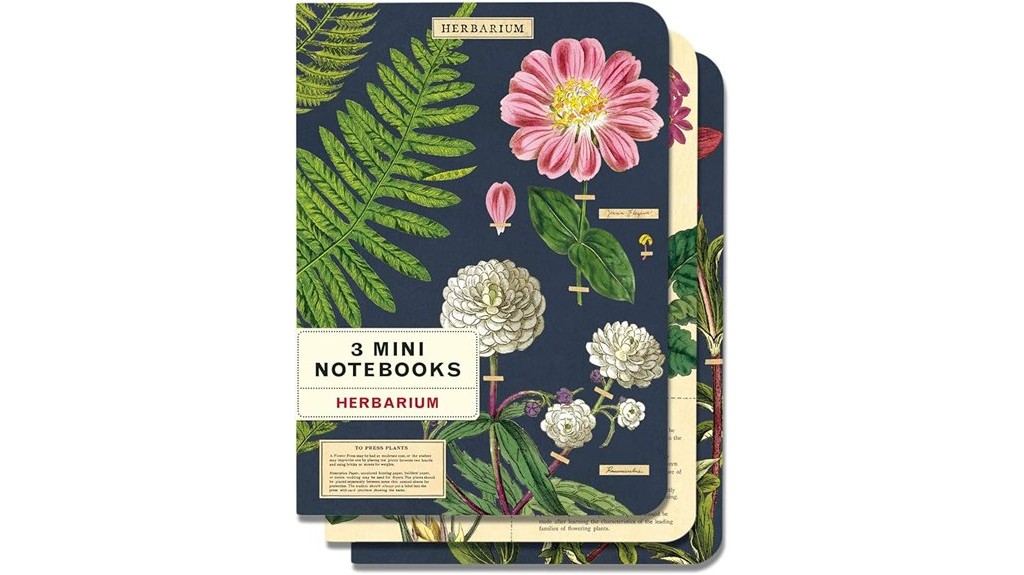 plant themed small notebooks