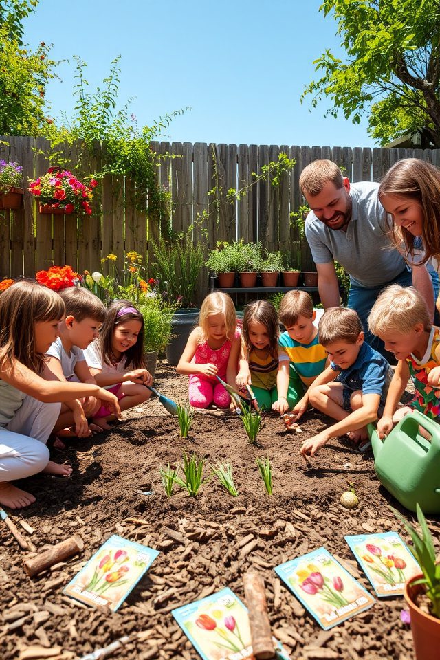 planting vibrant flower bulbs