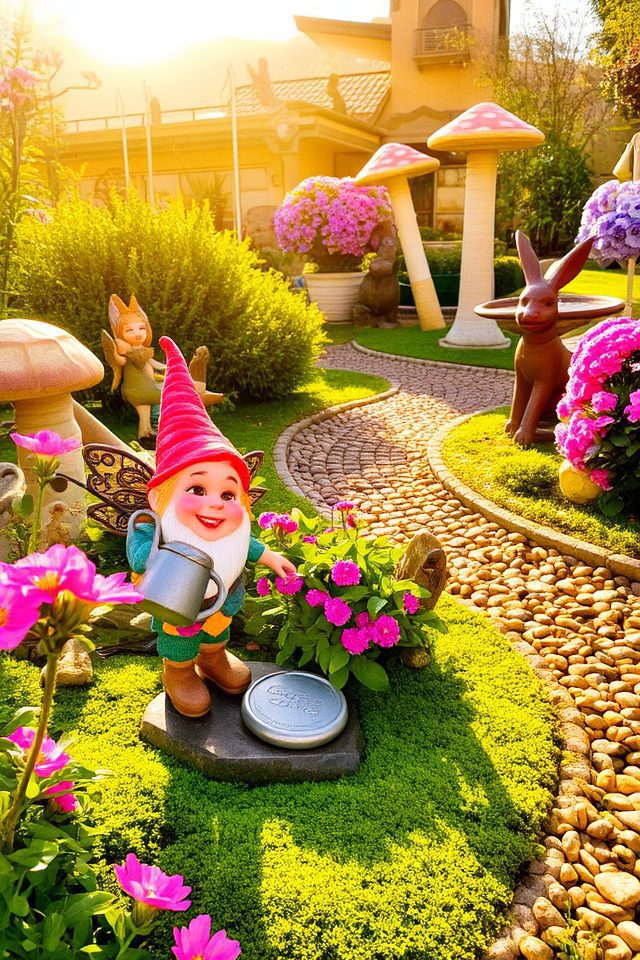 playful outdoor artistic accents