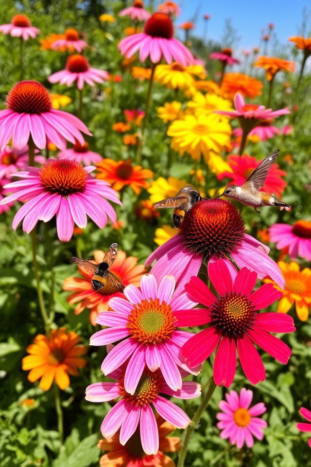 pollinator friendly native flower garden