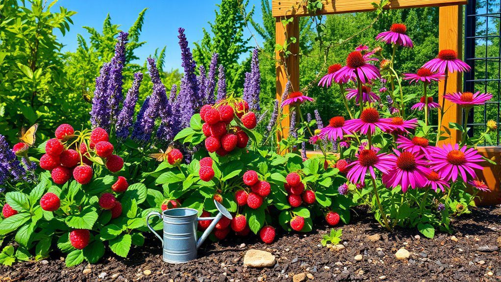 pollinator friendly raspberry cultivation