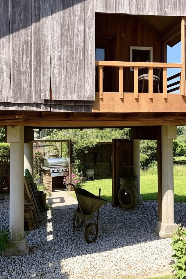 raised barns outdoor living