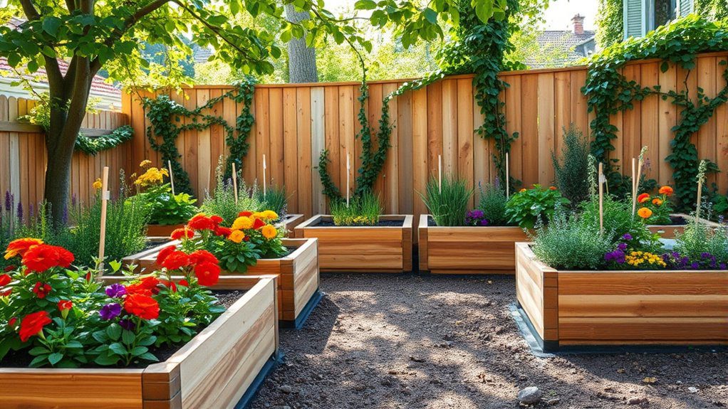 raised beds enhance privacy