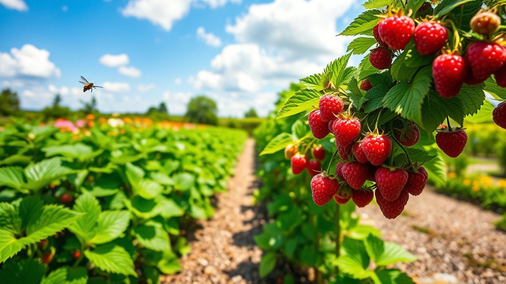 raspberry border produces berries