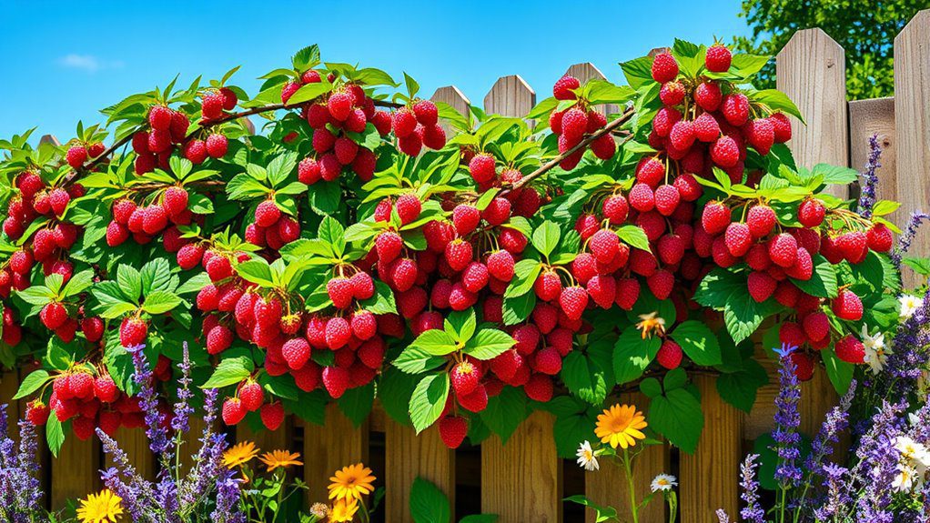 raspberry bushes enhance gardens