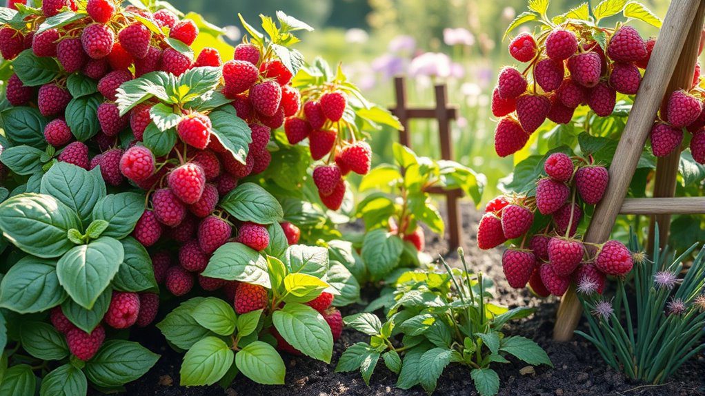 raspberry herb companion planting