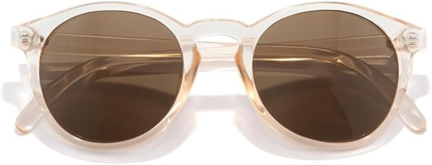 recycled polarized champagne sunglasses