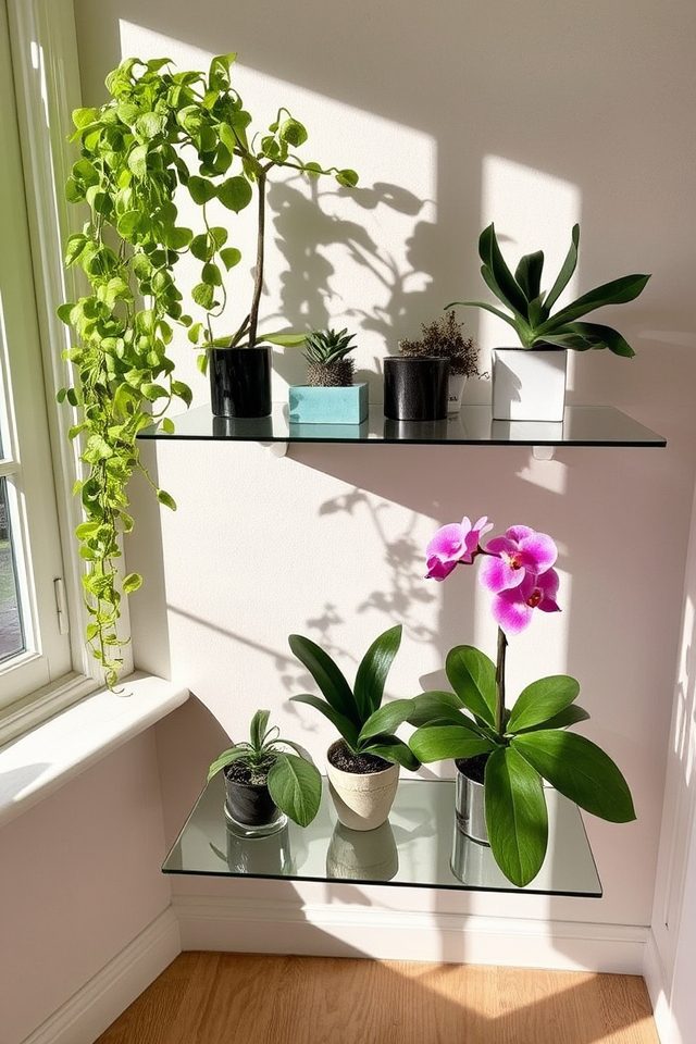 reflective plant decor enhancement