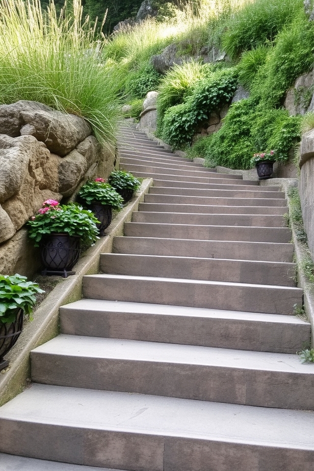 riser tread terraced design