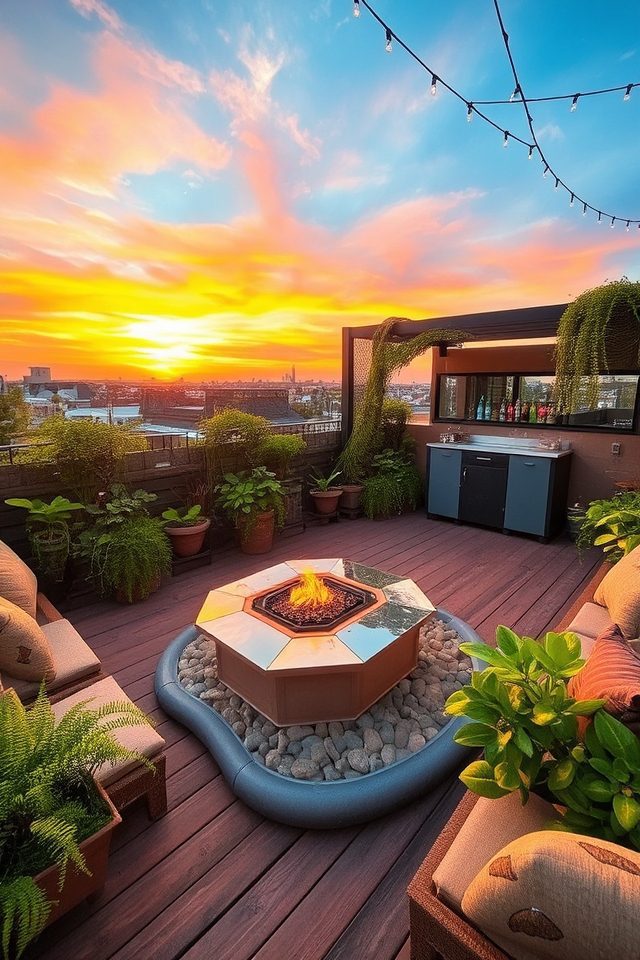 rooftop relaxation and greenery