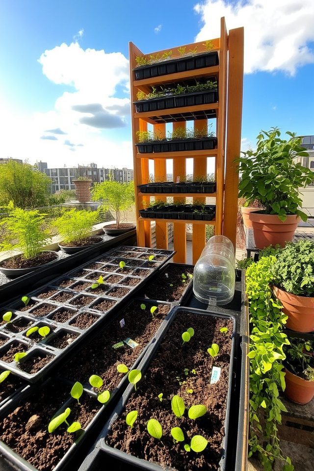 rooftop seed starting station