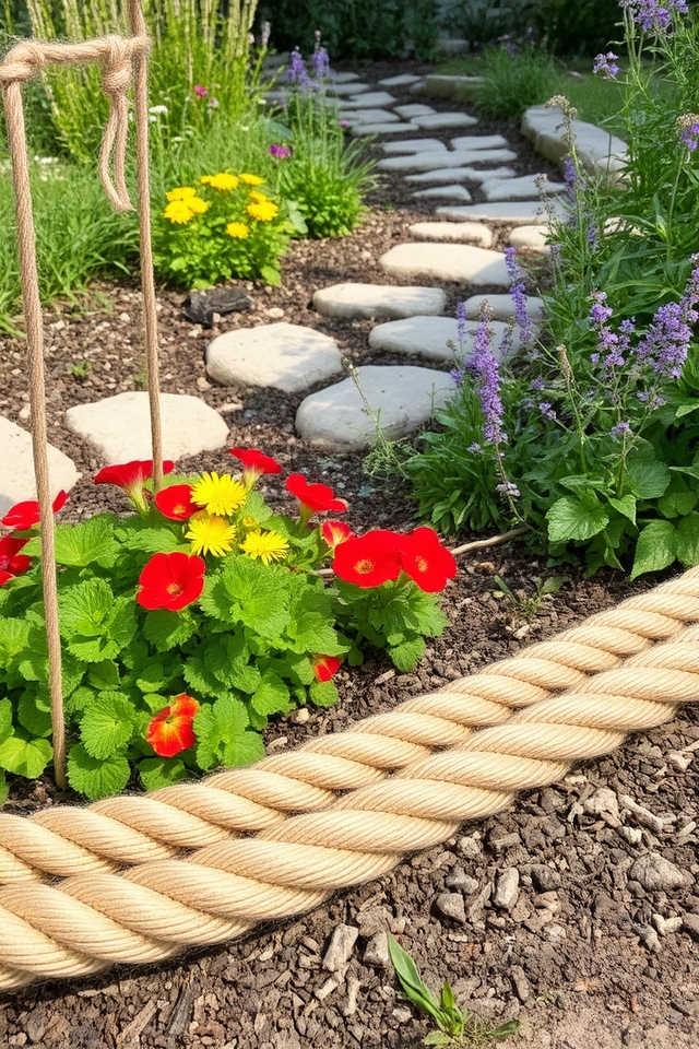 rustic durable garden edging