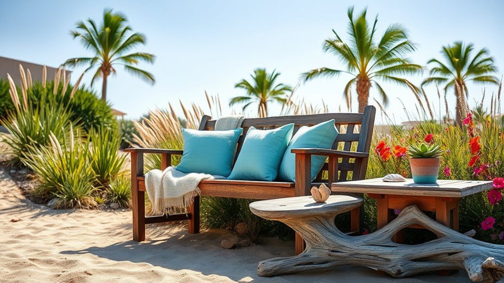 rustic furniture for coastal charm