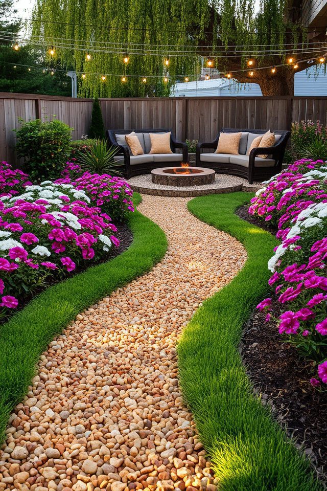 rustic gravel walkway charm