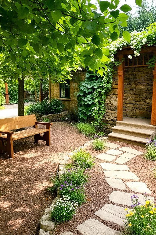 rustic natural stone wood