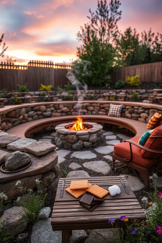 rustic outdoor gathering space