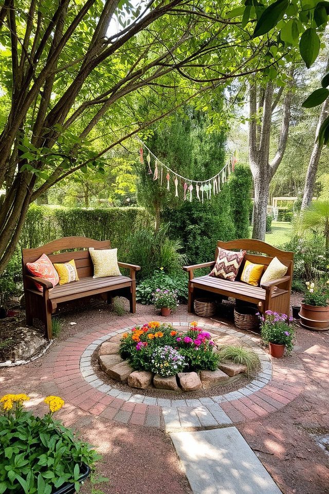 rustic outdoor seating area