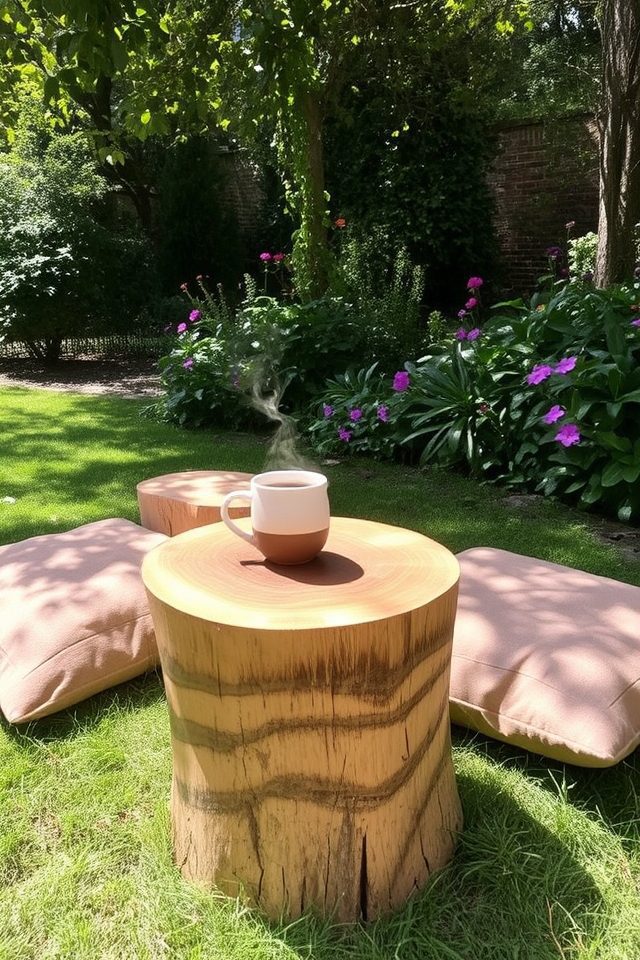 rustic outdoor side table