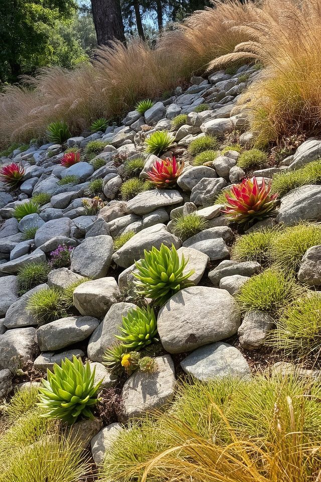 rustic rock garden appeal