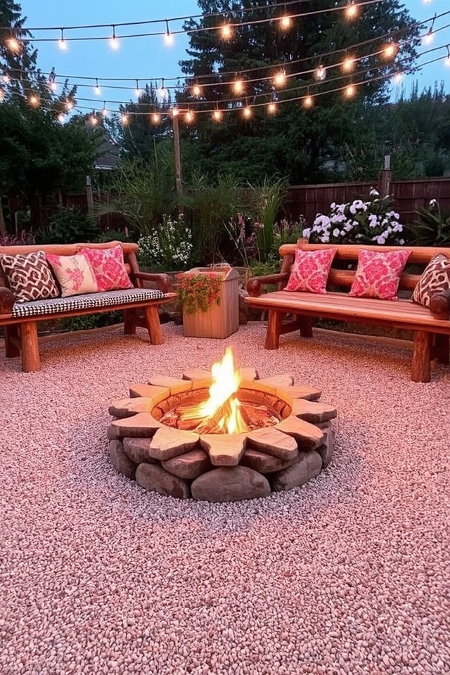 rustic safe fire gathering